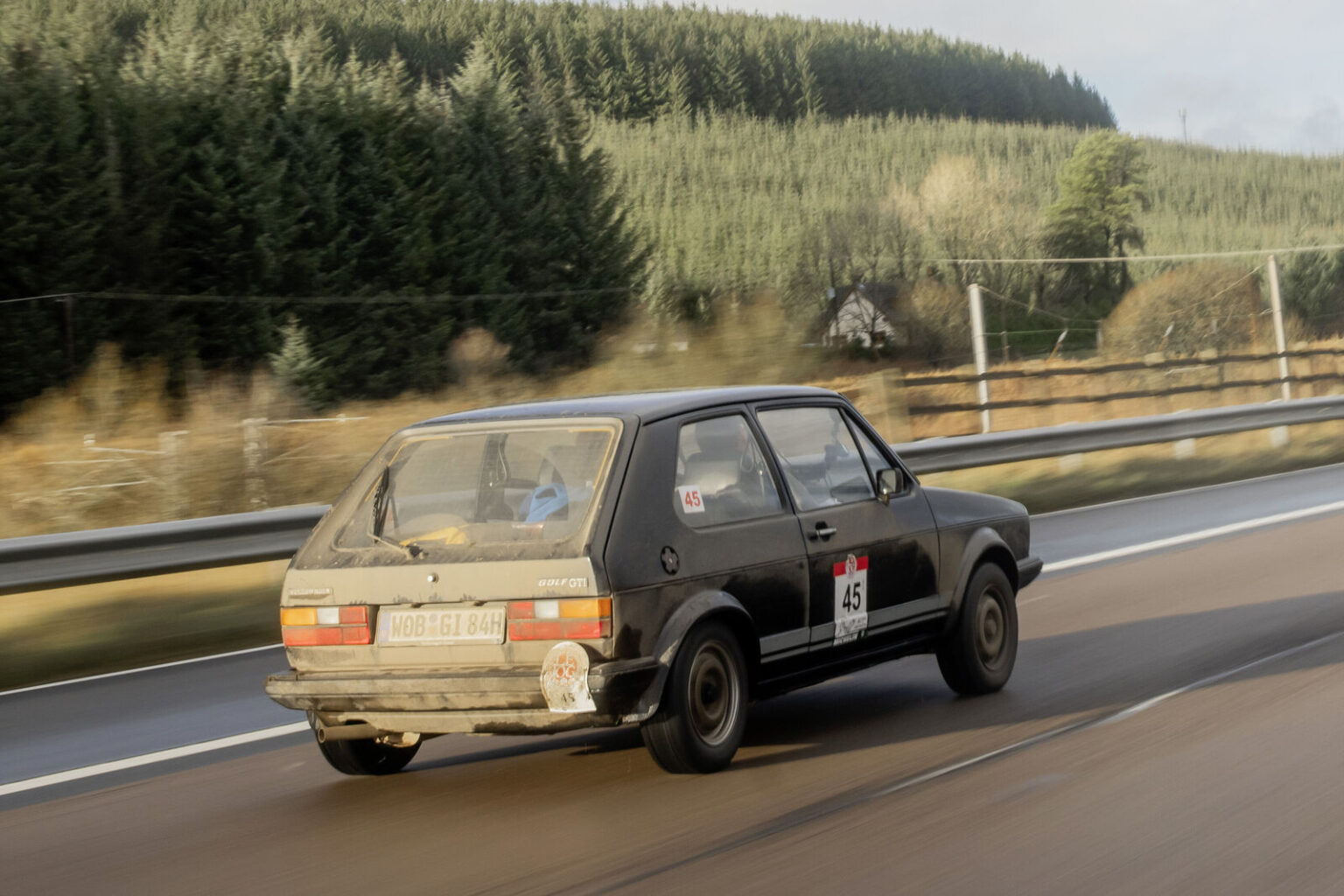 The Golf GTI taking part in one of the toughest classic car rallies in the world: LeJog